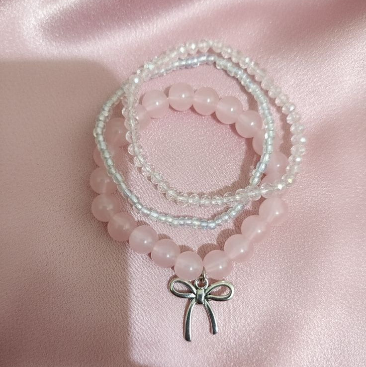 Cute Coquette Bow Bracelet Set