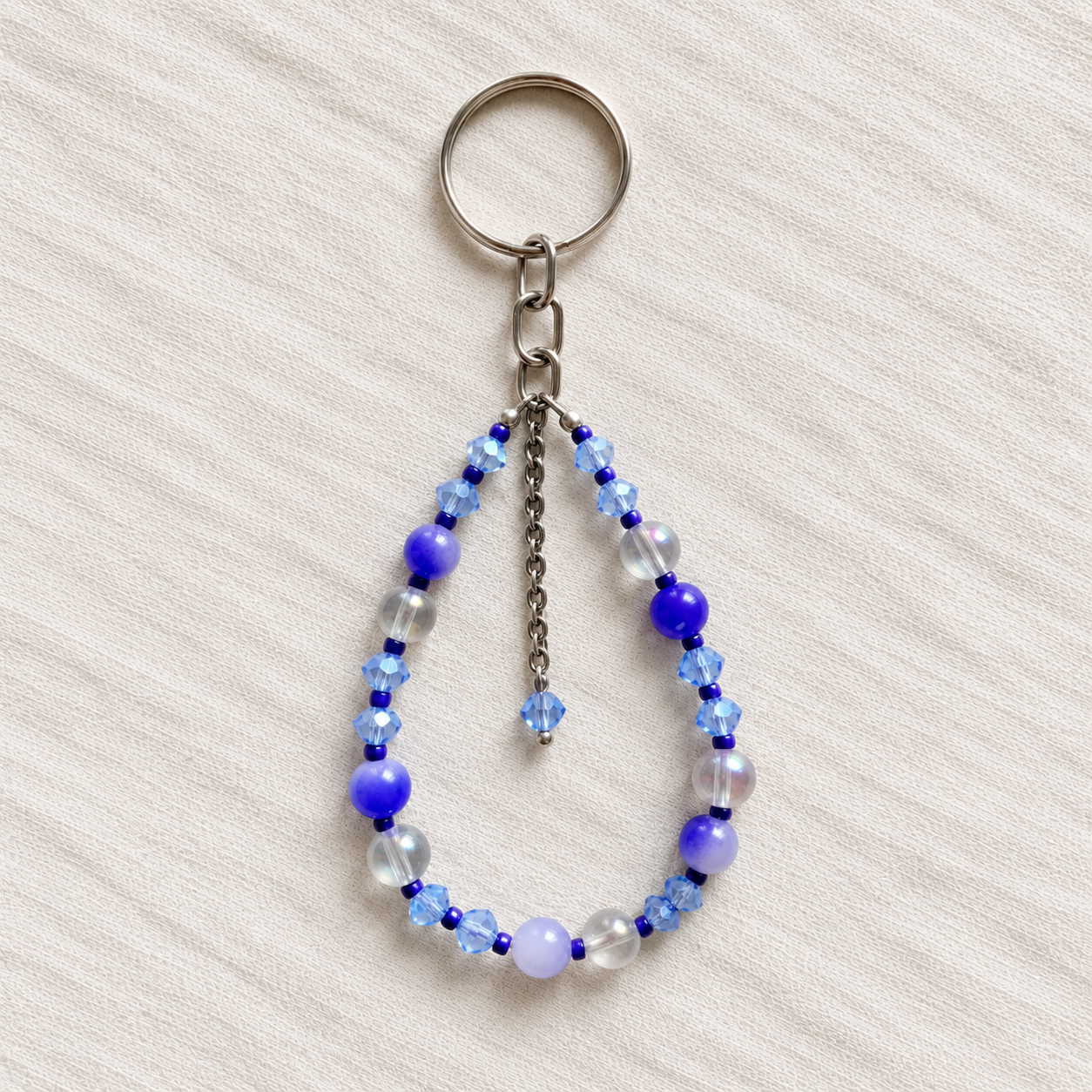 Handmade Beaded Wristlet Keychain