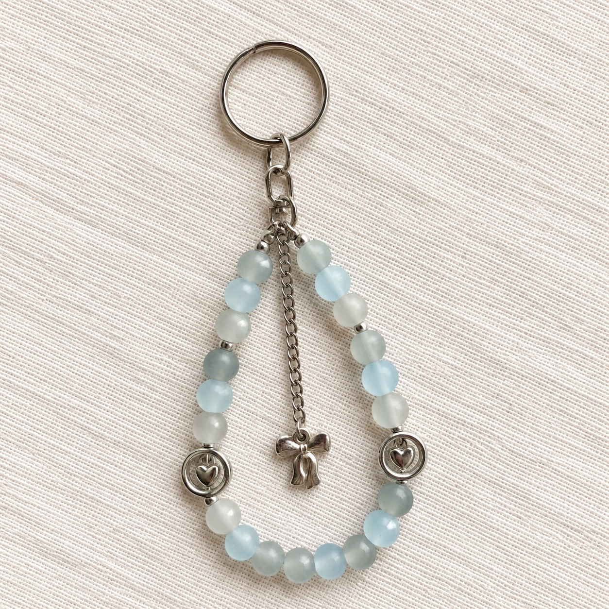 Flutter Charm Beaded Keychain
