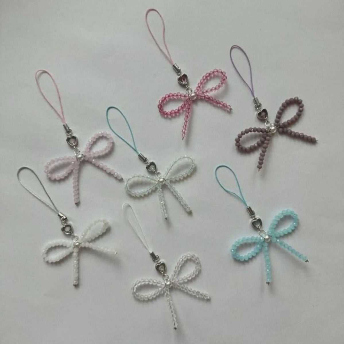 Crystal Beads Bow bag charmππβ¨π