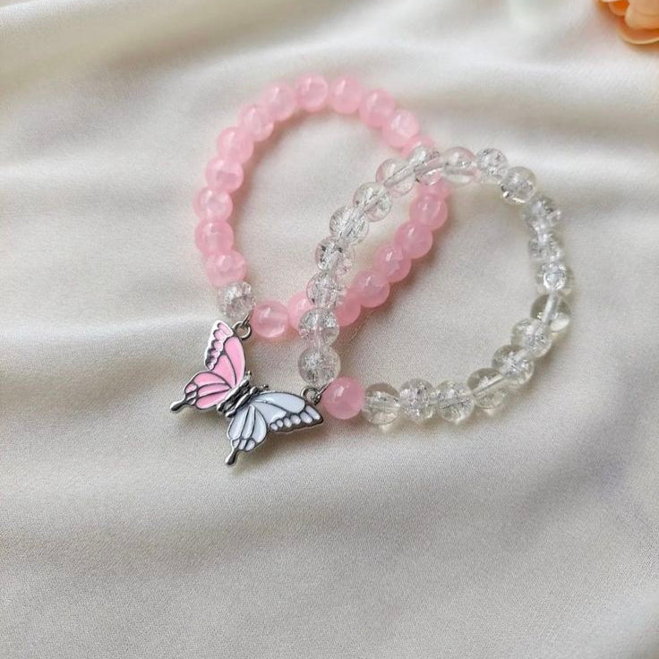 Cute Coquette Butterfly Bracelet Set