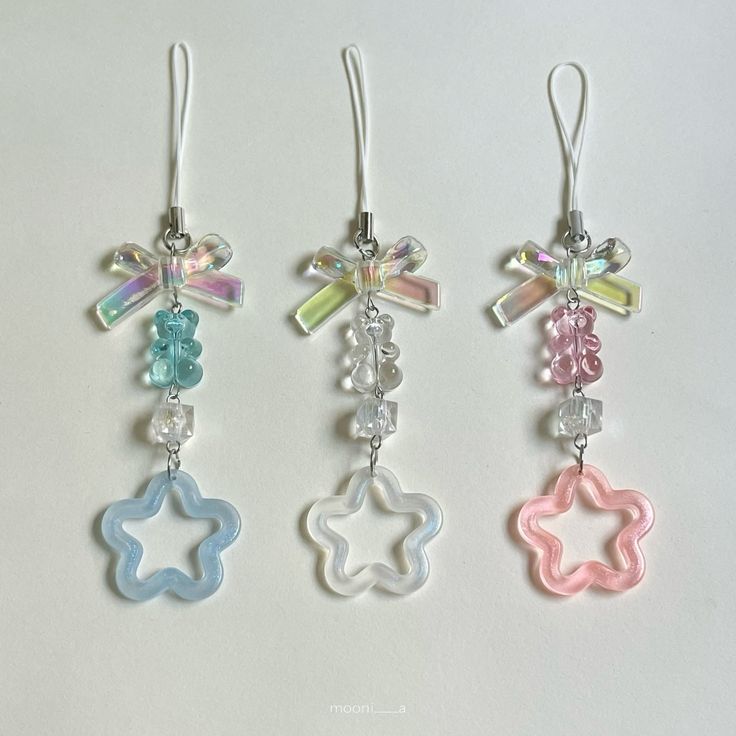 Pastel Star Gummy Bear Phone Charm