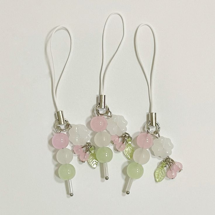Cherry Blossom Beaded Phone Charm