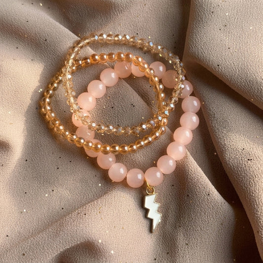 Blush Spark Bracelet Stack