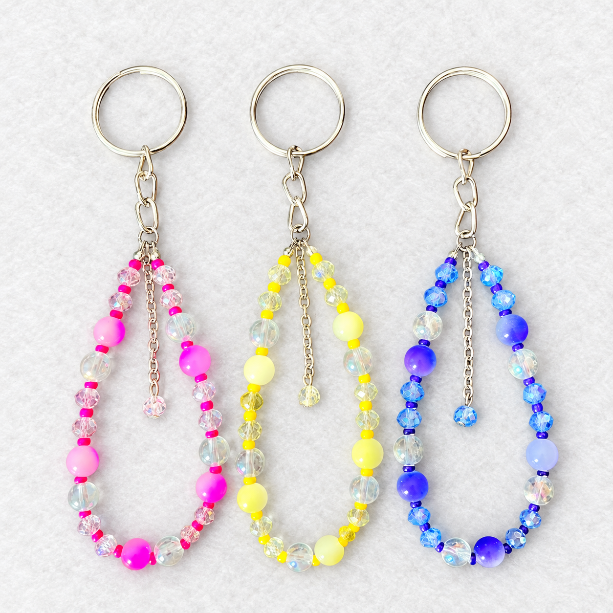 Handmade Beaded Wristlet Keychain