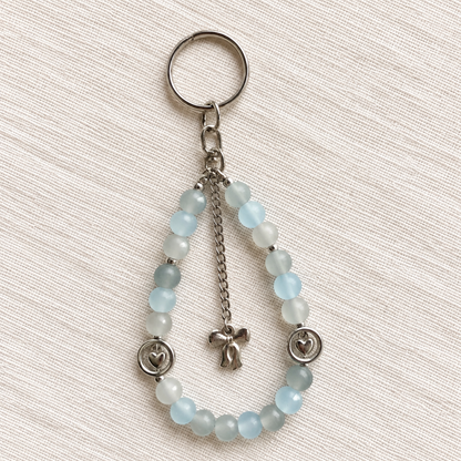 Flutter Charm Beaded Keychain