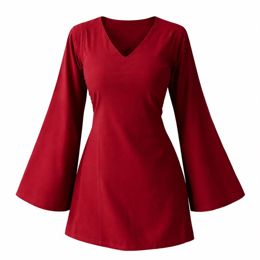 Women’s V-Neck Bell-Sleeve Kurti