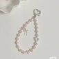 Blush Pearl Bow Charm Keychain